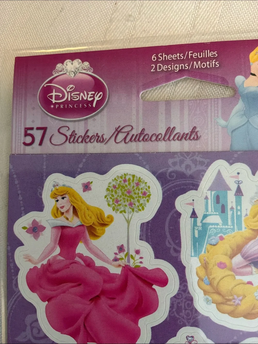 Princess Sticker Sheets - Pink, Purple, Yellow & Blue 5 packs/6sheets 57 sticker